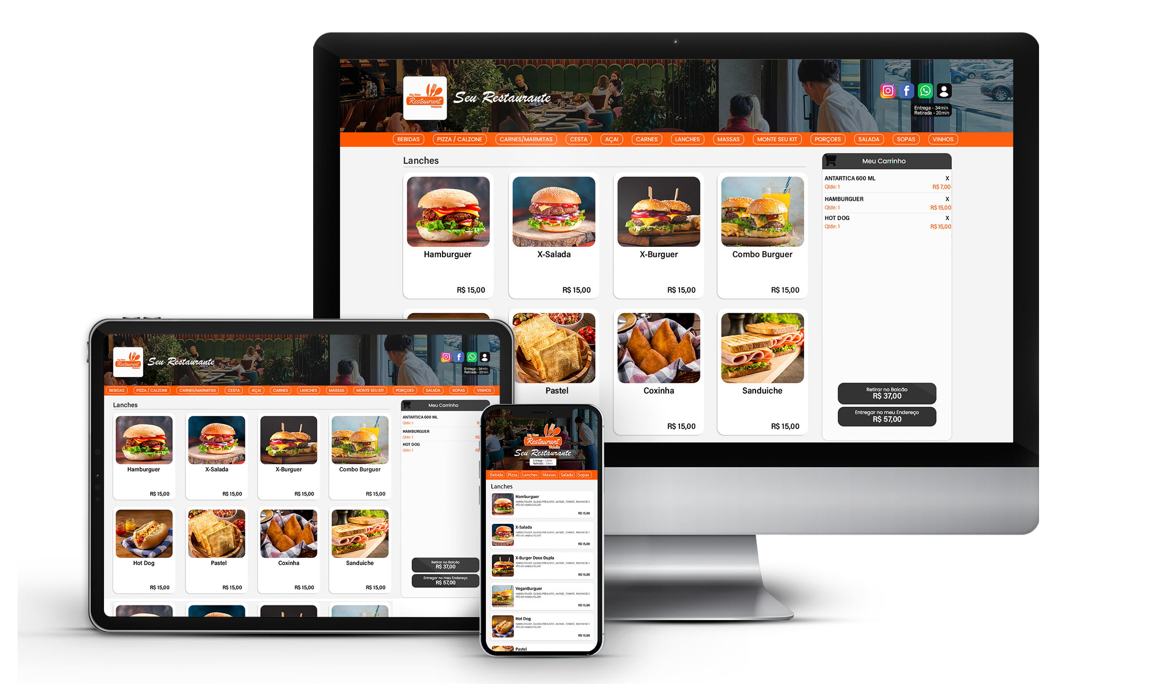 Hambúrguer suculento representando um catálogo digital de restaurante